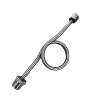 Serpentín / sifón amortiguador de presión para manómetros. Rosca fija