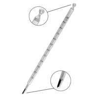 F02 Mercury filled thermometer with opal scale from -10 to 110ºC