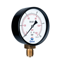 Pressure gauge with black steel case M0201