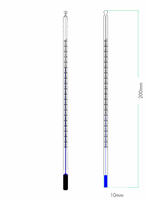 Thermometric rod 0 to 200ºC of 200mm