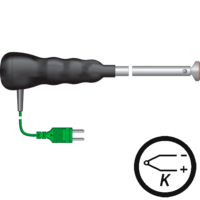 Termopar tipo k sonda impermeable para superficies con sensor articulado, Gesa