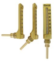 Aluminum V-shaped Thermometers C0101 150 and 200 mm according to DIN 16185, DIN 