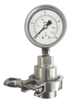 Sanitary diaphragm pressure gauge all stainless steel