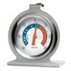 Analog fridge thermometers in stainless steel