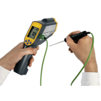 Thermomètre à infrarouge avec prise pour sondes thermocouples jusqu´au 999.9ºC