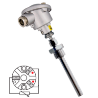Sonda de temperatura PT100 (RTD) cabezal con conexión eléctrica sencilla 
