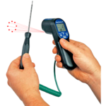 Thermomètre à infrarouge avec prise pour sondes thermocouples jusqu´au 1370ºC RAYTEMP 8