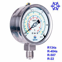 Manometro para refrigeración M0503 todo en acero inoxidable