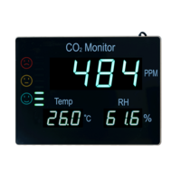 Medidor de CO2 digital de grande formato para parede