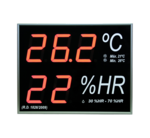 Termómetro-higrómetro digital de grande formato montado na parede modelo standard com sonda externa