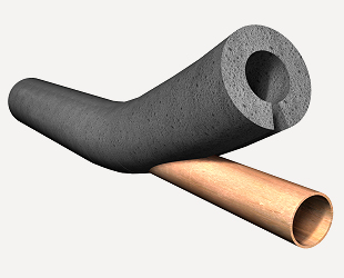  Aislamiento de tubería exterior elastomérico, tubo de